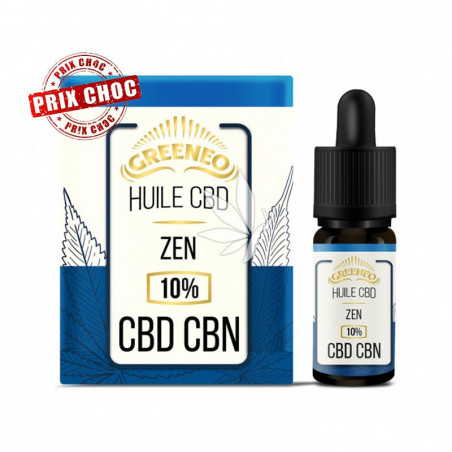 Huile ZEN 10% CBD et CBN - 10ml - Greeneo®